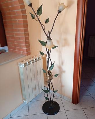 Piantana 3 luci color bronzo 