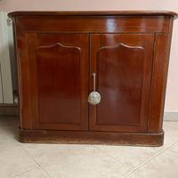 credenza inglese, in piuma di mogano, antica