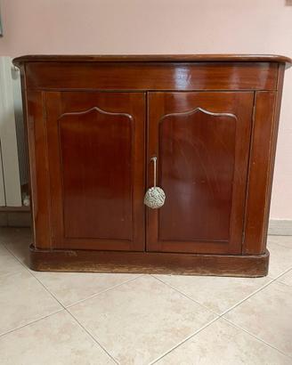 credenza inglese, in piuma di mogano, antica