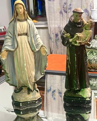 Antica Coppia Madonna SanGiuseppe con bambino