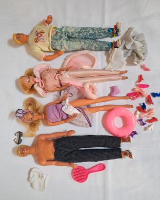 lotto Barbie e Ken Mattel anni 80