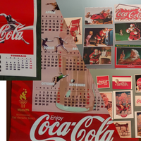 Calendario Coca-Cola 1996 e cartoline