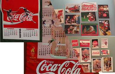 Calendario Coca-Cola 1996 e cartoline