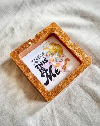 Posacenere Winx Club Stella Oro/Arancione Glitter