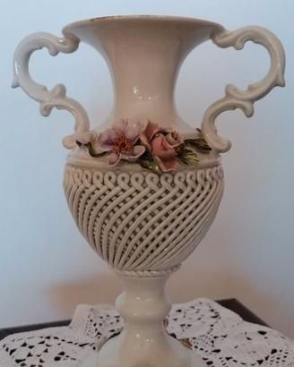 Vaso Anfora Capodimonte – Marchio N Blu – Vintage