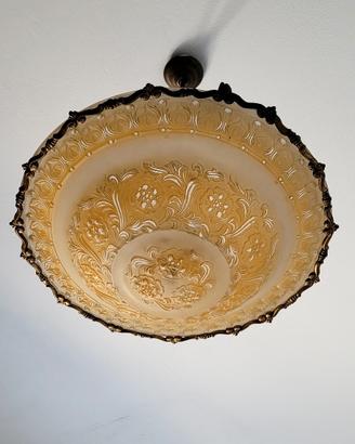 lampadario opale/ alabastro antico