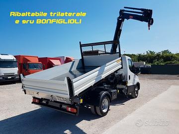 IVECO DAILY NUOVO Ribaltabile trilaterale e Gru Bo