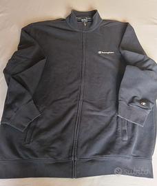 Felpa Champion Uomo con Zip Blu Scuro Taglia 3XL
