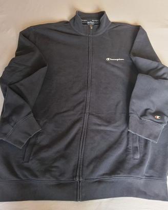 Felpa Champion Uomo con Zip Blu Scuro Taglia 3XL