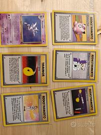 lotto carte rare non holo pokemon base jungle foss
