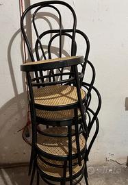 Sedie viennesi in ferro nero