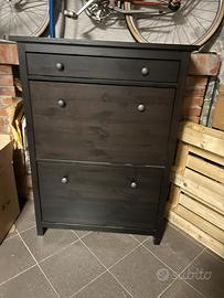Scarpiera IKEA HEMNES nera con cassetto