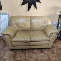 Divani in pele gialla