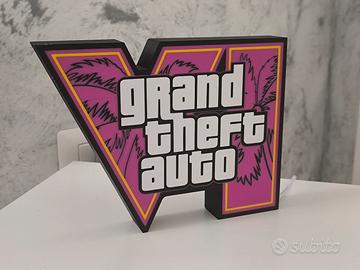 Lampada LED Logo GTA VI  Insegna Lightbox