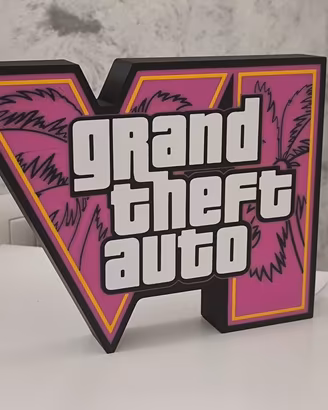 Lampada LED Logo GTA VI  Insegna Lightbox