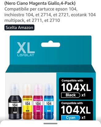 Inchiostro ricarica cartucce Ecotank