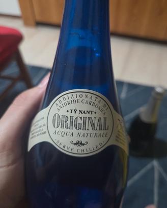 Bottiglia vintage Tŷ Nant Original blu vetro 75 cl