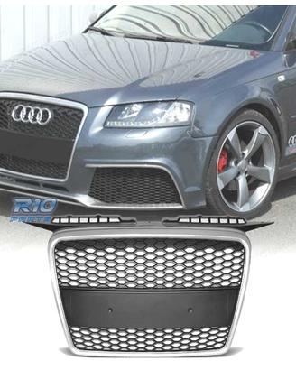 GRIGLIA AUDI A3 8P 8PA 05-08 LOOK RS3 NERO CROMATO