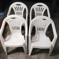 tavolo resina bianca + 4 sedie resina bianca