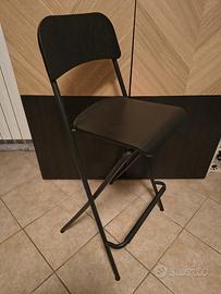 sgabello ikea Franklin nero alto 74cm