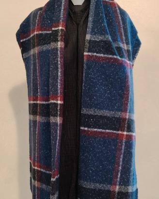 Sciarpa Tartan GMV a quadri blu navy GianMarco Ven