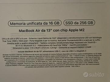 Mac Book Air 13” M2