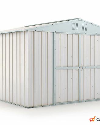 Box capanno giardino Acciaio 327x269 bianco
