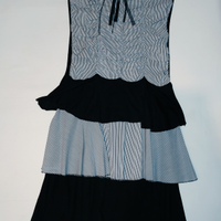 Abito elegante gotico in viscosa Made in Italy