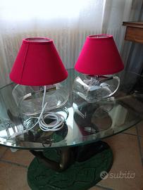 coppia abat jour paralume rosso