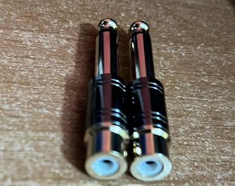Adattatore RCA  femmina a  6,35  mm maschio