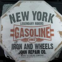 Quadro Targa in metallo New York Gasoline