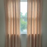 Coppia di Tende Filtranti Eleganti Color Rosa Cipr
