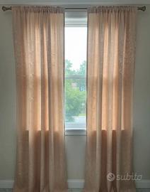 Coppia di Tende Filtranti Eleganti Color Rosa Cipr