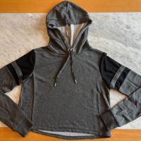 Felpa corta grigia a rete H&M