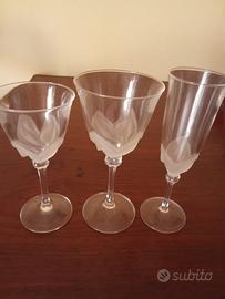 Bichieri cristallo vintage