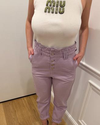 Pantalone Zara vita alta con bottoni elasticizzato