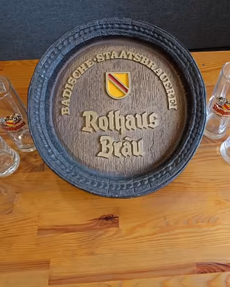 Insegna Birra Rothaus Brau + 6 boccali abbinati