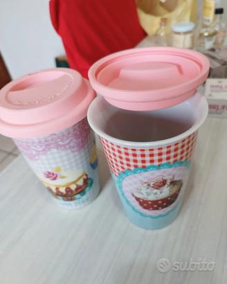 bicchieri ceramica per tisane con coperchio silico