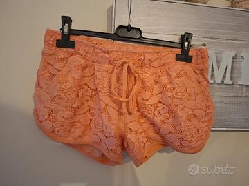 Shorts Pantaloncini Estivi Pizzo Rosa Pesca 
