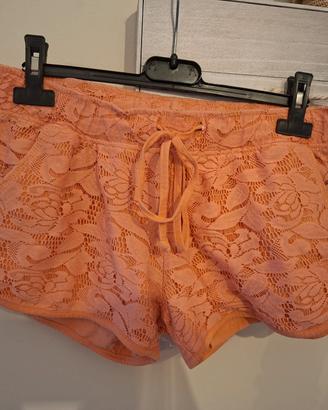 Shorts Pantaloncini Estivi Pizzo Rosa Pesca 