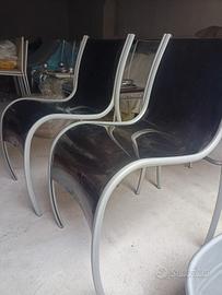 3 sedie Kartell colore nero design Ron Arad 