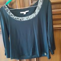 maglia in poliestere e seta