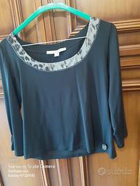 maglia in poliestere e seta