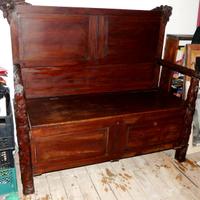 Antica CASSAPANCA portabiancheria antiquariato