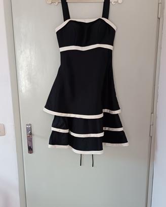 abito da cerimonia nero e bianco