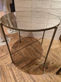 tavolo rotondo con specchio anticato 
