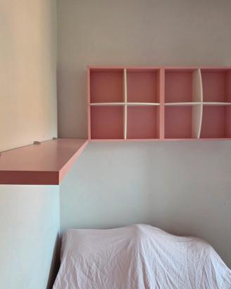 mobili per camera da letto bianco e rosa
