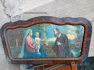 quadro vintage sacra famiglia 
