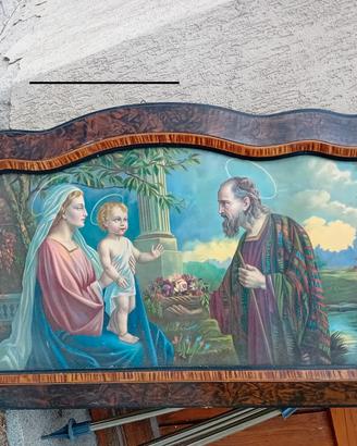 quadro vintage sacra famiglia 