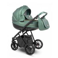 Passegino trio 3 in 1 Camarelo zeo verde ecopelle